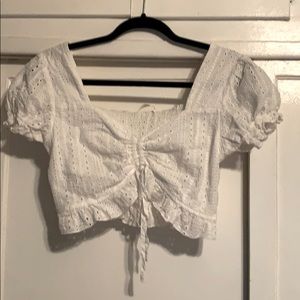 White crop top